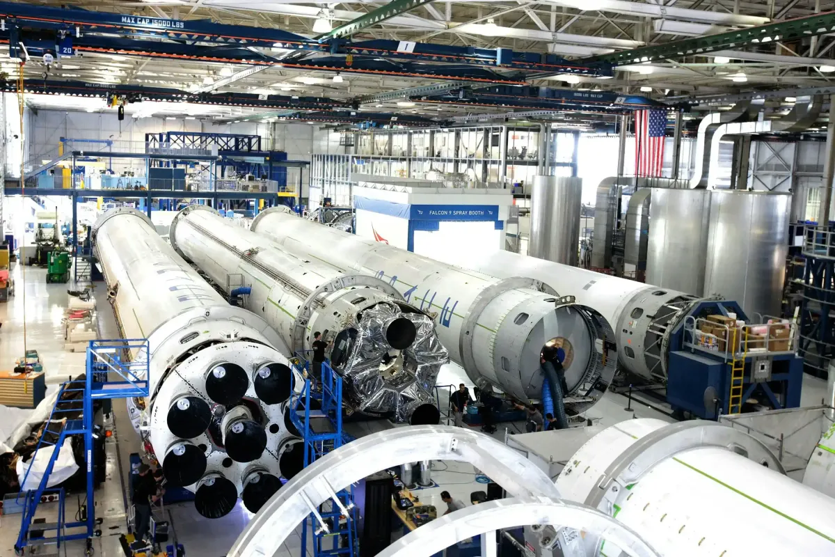 Factory with IoT sensors, robotics and real-time monitoring dashboard