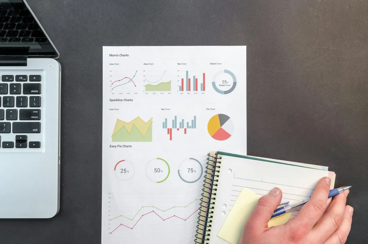 Predictive analytics dashboard showing sales and demand trends